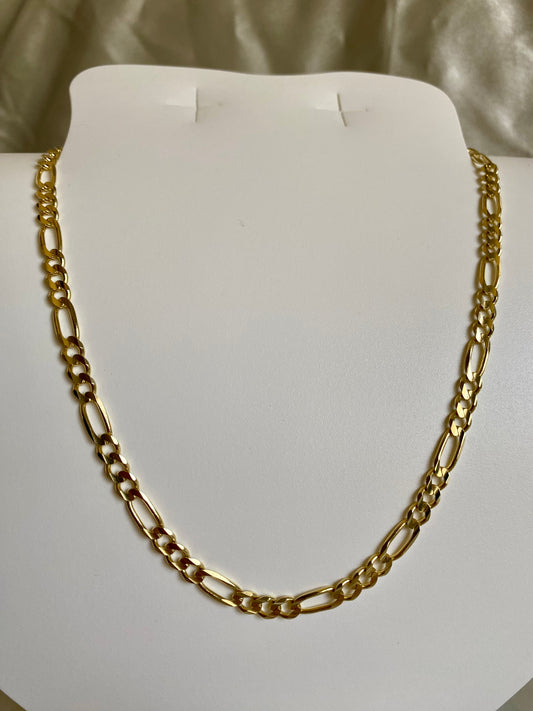 Cadena Fígaro 5mm (Oro sólido 10k)